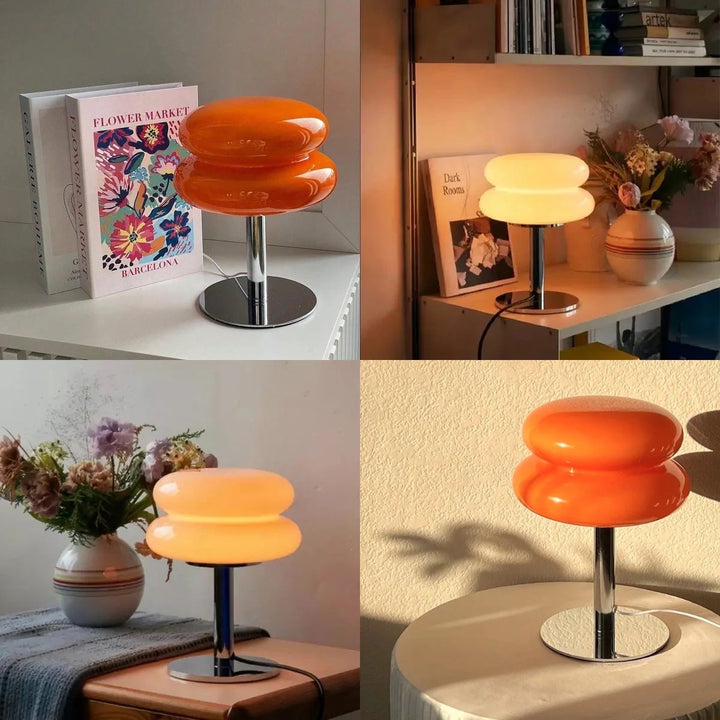 Lampa Stołowa Bauhaus Retro Macaron | Lampa Biurkowa z Regulowaną Jasnością i Temperaturą Koloru