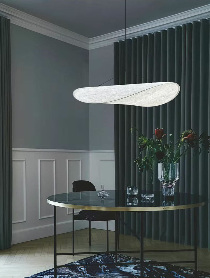 Lampa wisząca z papieru jedwabistego Chmura | Nowoczesne oświetlenie do salonu