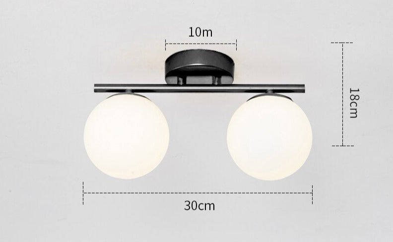 Lampa sufitowa LED | Oświetlenie do salonu i sypialni | Styl nowoczesny, czarny i złoty-4