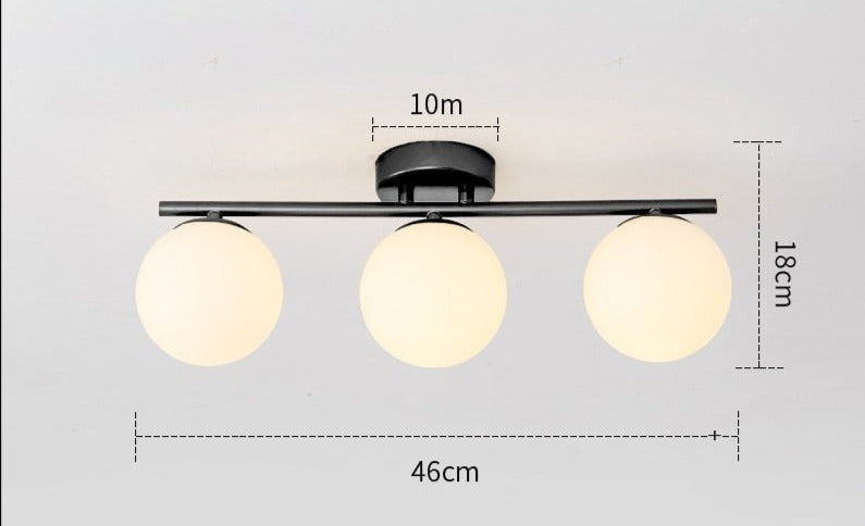 Lampa sufitowa LED | Oświetlenie do salonu i sypialni | Styl nowoczesny, czarny i złoty-1