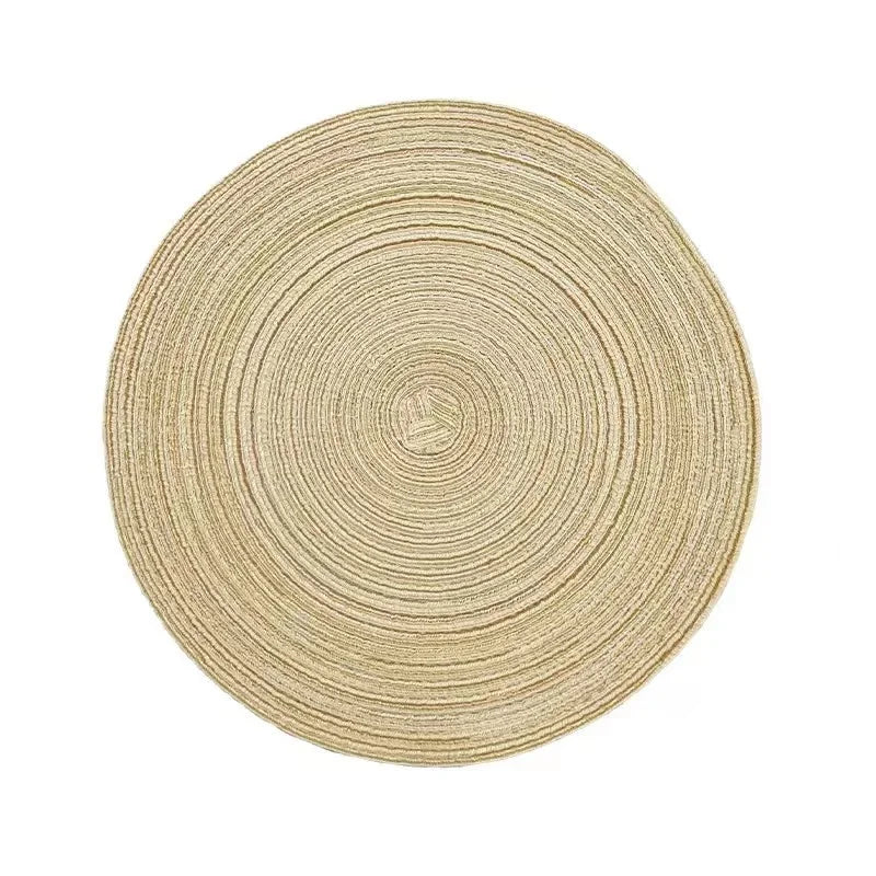 Variant image for Round Placemat Table Woven Vinyl Individual Placemats for Table Non-Slip Kitchen Tableware Drink Cup Coaster Hoilday Decoration-9