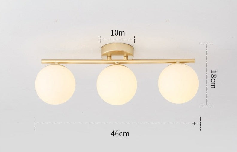 Lampa sufitowa LED | Oświetlenie do salonu i sypialni | Styl nowoczesny, czarny i złoty-5