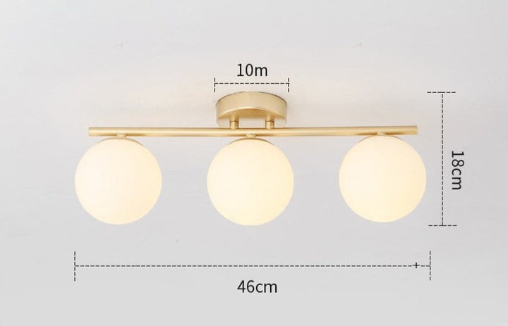 Lampa sufitowa LED | Oświetlenie do salonu i sypialni | Styl nowoczesny, czarny i złoty-5
