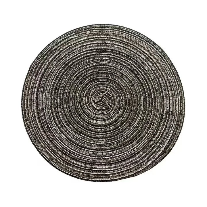 Variant image for Round Placemat Table Woven Vinyl Individual Placemats for Table Non-Slip Kitchen Tableware Drink Cup Coaster Hoilday Decoration-5