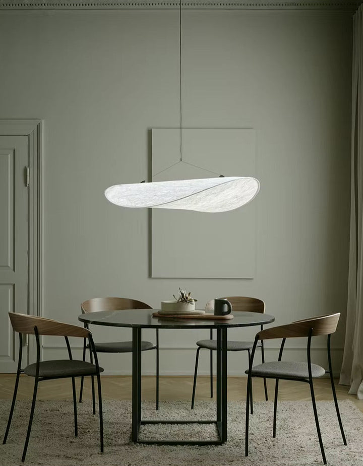 Lampa wisząca z papieru jedwabistego Chmura | Nowoczesne oświetlenie do salonu