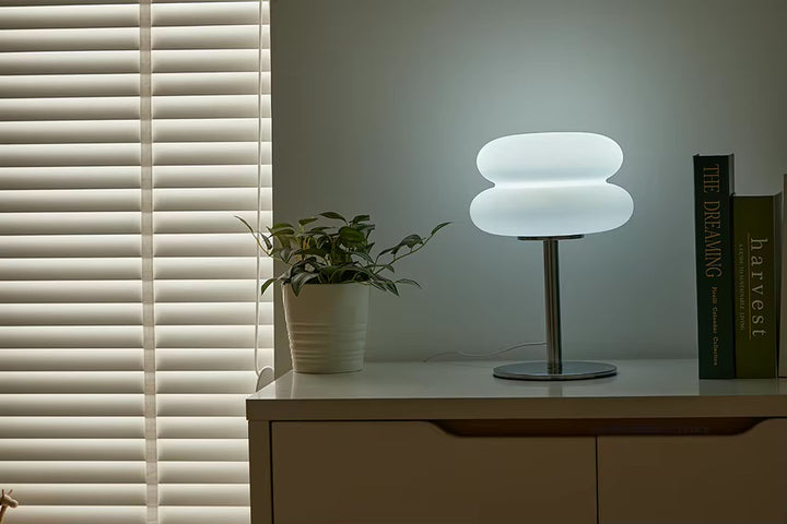 Lampa Stołowa Bauhaus Retro Macaron | Lampa Biurkowa z Regulowaną Jasnością i Temperaturą Koloru