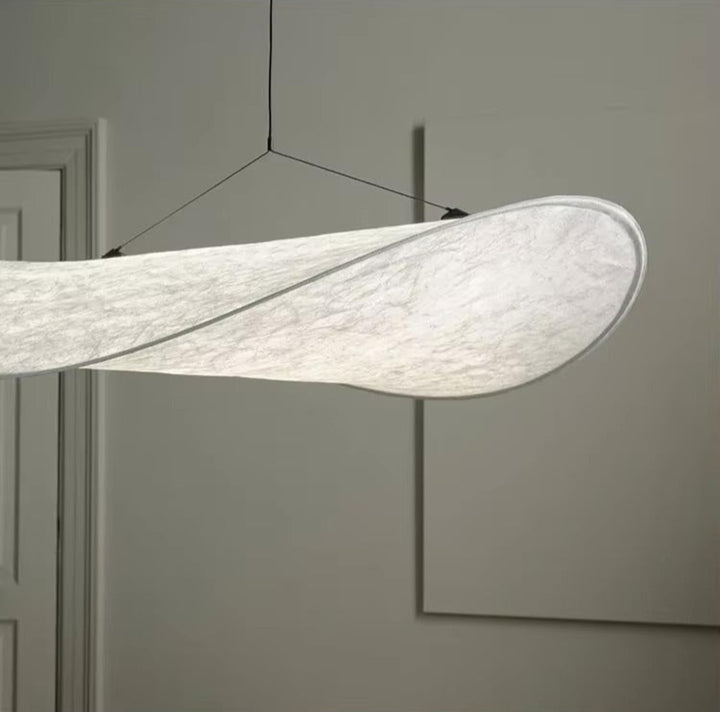 Lampa wisząca z papieru jedwabistego Chmura | Nowoczesne oświetlenie do salonu