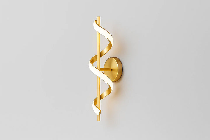 Nowoczesna lampa ścienna LED spiralna