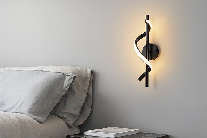 Nowoczesna lampa ścienna LED spiralna