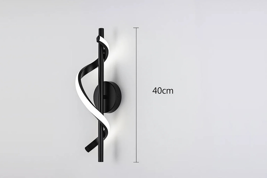 Nowoczesna lampa ścienna LED spiralna