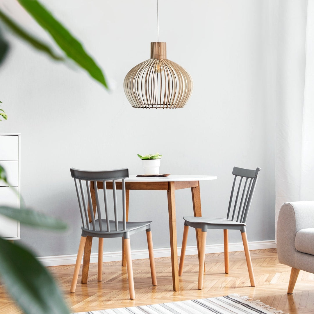 Lampa wisząca | Oświetlenie do jadalni | Styl skandynawski, drewno i metal-2