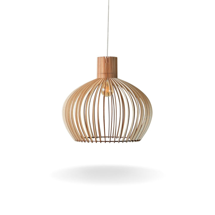 Lampa wisząca | Oświetlenie do jadalni | Styl skandynawski, drewno i metal-4